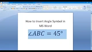 How to Insert Angle Symbol in Word Document (Works in 2024)