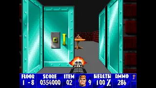 Wolfenstein 3D (Mac-enstein 3D) - Episode 1: Escape from Wolfenstein - E1M8 (1995) [MacPlay]