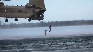 Soldiers Helocast Into Black River Bay