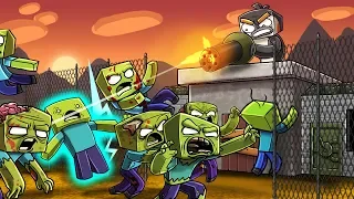 Minecraft - ZOMBIE MILITARY BASE DEFENSE! (Military vs Zombies)