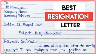 How to write a resignation letter || Sample resignation letter for company #resignationletter