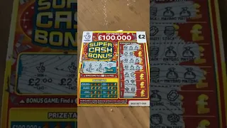 The biggest win on these super cash bonus scratch cards