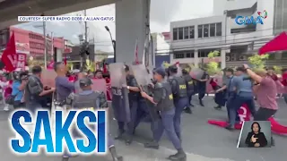 Mga raliyista kontra-Balikatan at kontra-Amerika, nakasagupa ang mga pulis; 6 arestado | Saksi