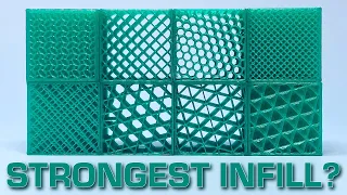 Which Infill Pattern is the STRONGEST? | 3D Printing Testing Lab