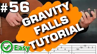 gravity falls easy guitar tab cover tutorial fingerstyle lesson (guitarclub4you)