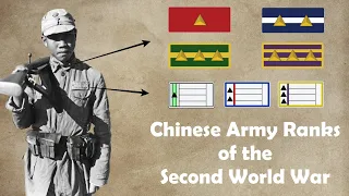 WW2 Chinese Army Ranks - Collar Badges and Chest Patches