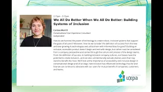 UXPA Minnesota Webinar: We All Do Better When We All Do Better: Building Systems of Inclusion