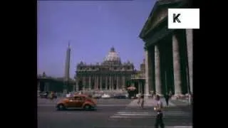 1970s Rome, Vatican City Street Scenes, 35mm Color Archive Footage