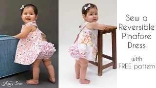 How to Sew a Criss Cross Pinafore Baby Girl Dress