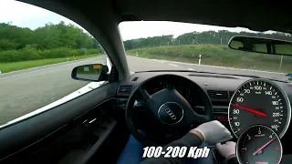 Audi A4 1.9 TDI B6 TOP Speed on Autobahn Germany