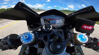 Aprilia RSV4 1100 Factory rides 30 miles in 12 minutes..