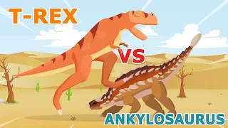 T-Rex vs Ankylosaurus | T-Rex vs Dinosaurs Deathmatch | Dino Animation