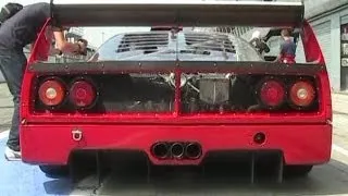 Ferrari F40 LM PURE SOUND!! - Accelerations & HUGE FLAMES