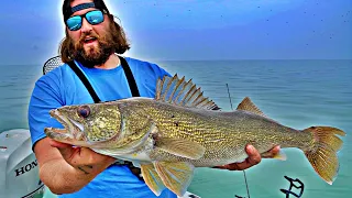 Trolling and Drifting for GIANT WALLEYE on LAKE ERIE!