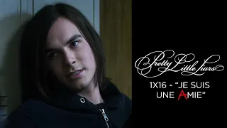 Pretty Little Liars - Caleb Tells Aria And Hanna He's Living At School - "Je Suis Une Amie" (1x16)