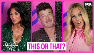 Jenny McCarthy, Nicole Scherzinger And Robin Thicke Play THIS or THAT | The Masked Singer