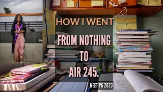 NEET PG 2023 || All India Rank 245 || MY JOURNEY. #neetpg #motivation #next