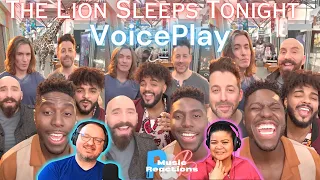 VoicePlay ft. J. None | "The Lion Sleeps Tonight" ( Cover) | Couples Reaction!