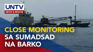 PCG monitoring sa barkong sumadsad Paluan, Occ. Mindoro, nagpapatuloy