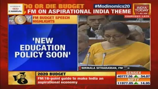 Budget 2020 | Modi Govt Proposes Rs 99300 Cr For Education Sector: FM Sitharaman