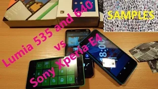 Lumia 535 with 640 vs Sony Xperia E4