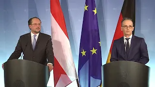 19.02.2020 - PK Heiko Maas & Alexander Schallenberg - Libyen/SOPHIA/MFR/Brexit/Iran/Transit/u.a.