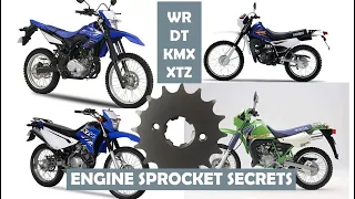 engine sprocket dt kmx wr and xtz comparison compatibility secrets and tips