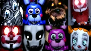 NIGHT TERRORS ALL JUMPSCARES!! || FNAF VR Help Wanted