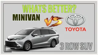 Minivan vs 3-Row SUV | Which is best for a Family Vehicle ?
