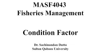 Condition Factor of Fish