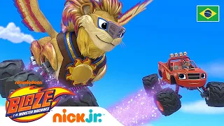 Blaze e AJ salvam um leão voador | Blaze e os Monster Machines