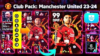 Manchester United club pack max ratings and training guide with my quick review | efootball 2024