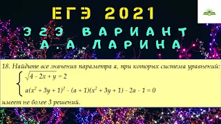 ЗАДАЧА 18. Система уравнений с параметром. 323 ВАРИАНТ А.А. ЛАРИНА