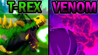 T-Rex VS Venom | PVP | Blox Fruits