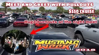 Mustang Week Meet and Greet,  Also Tuesday night meet with BURNOUTS!