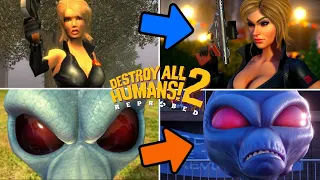 Destroy All Humans! 2 Reprobed Remake Comparison (All Areas)