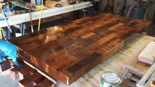 Building a Butcher Block Table out of Scrap Wood