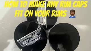 Rim, cap, hack!!! How to make any rim center caps fit your rims👨🏾‍🔧