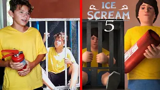 Ice Scream 5 GAMEPLAY in REAL LIFE Мороженщик 5 прохождение в реальной жизни!