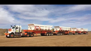 Dual Powered Road Trains at Murrin Murrin