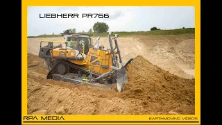 New Liebherr PR766 dozer winning sand and gravel.