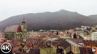 Walking in the Rain in Romania-Brasov/ Relaxing Walk in Nature