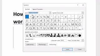 How to insert chat symbol in word