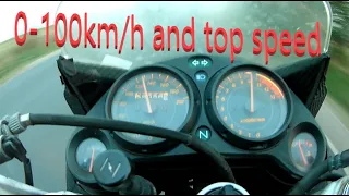 Honda CBR 125R 0-100km/h Acceleration and Top speed