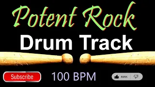 Potent Rock Drum Track - 100 BPM, Drum Tracks for Bass Guitar, Instrumental Drum Beat 🥁 533