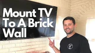 How To Mount A TV in a Brick Wall. Hang a TV on Concrete.