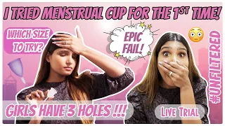 Unfiltered menstrual cup trial video |As real as I could get😯