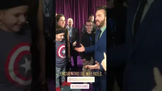 Chris Evans with Pipe at the Avengers: Endgame Premiere