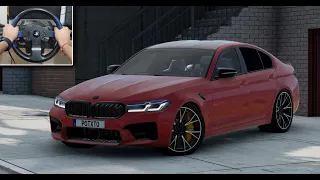 BMW M5 F90 Competition - BeamNG.Drive - Thrustmaster T-150 and TH8A shifter Gameplay