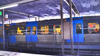 Sweden, Stockholm, subway ride from Gullmarsplan to Gamla stan